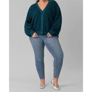 NEW DE LORETA acacia cardigan - plus size in oregano